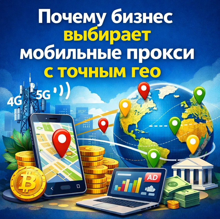 Почему бизнес выбирает мобильные прокси с точным гео